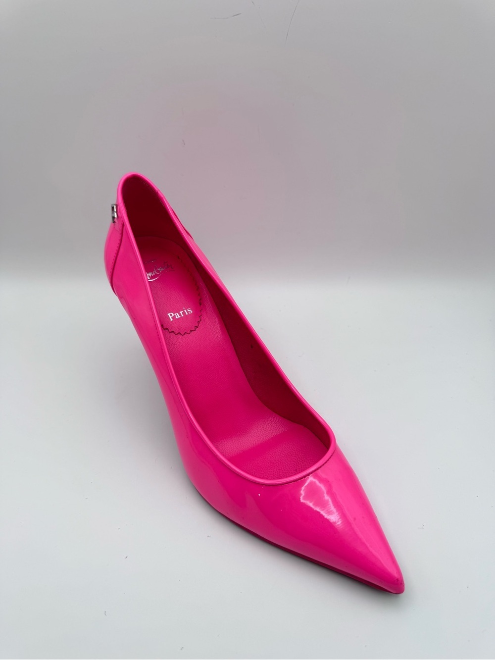 Christian Louboutin Sporty Kate 85 Pumps 37 Neon Pink Patent Leather